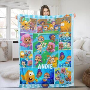 Personalized Bubble Guppies Blanket, Bubble Guppies Party Blanket